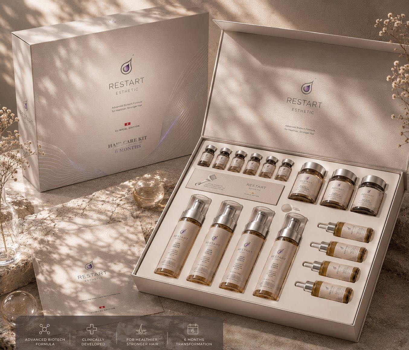 Restart Esthetic Hair Care Kit — Open